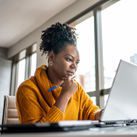Travel advisor working from the home office